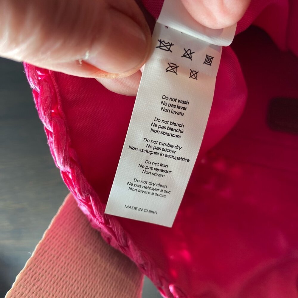 💐 KISS SEA Woven Straw Tote – Pink - NWT - Picture 10 of 10